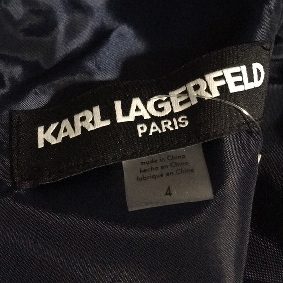 KARL LAGERFELD PARIS Printed Chiffon Shift Dress - Picture 3 of 9